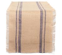 DII Kitchen Tabletop, Jute, Blue, Table Runner, 14x108