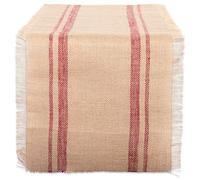 DII Kitchen Tabletop, Jute, Red, Table Runner, 14x108