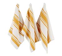 DII Large Chef Stripe Tea Towel, Cotton, Honey Gold, 18x28