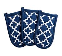 DII Lattice Basics Collection Kitchen Essentials, Oven Mitt Set, Nautical Blue, 2, Piece