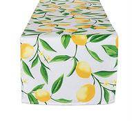DII Lemon Bliss Outdoor Tabletop, Collection Stain Resistant & Waterproof, Table Runner, 14x108