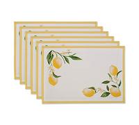 DII Lemon Bliss Tabletop Collection, Placemat Set, 6 Piece