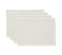 DII Linen Tabletop Collection Machine Washable, Placemat Set, 14.5x20.5, Cream, 4 Piece