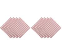 DII Machine Washable Everyday Basic, Cotton, Pink & White Gingham, Standard (Pack of 2)
