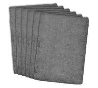 DII Microfiber Multi-Purpose Cleaning Cloths Perfect for Kitchens, Dishes, Car, Dusting, Drying Rags, Set of 6 - Gray