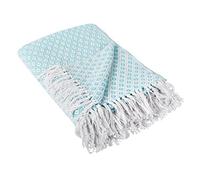 DII Mini Diamond Bedspread, Cotton, Aqua, 50 x 60