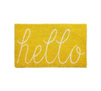 DII Non-Slip Durable Outdoor/Indoor, Pet Friendly, Coir, Yellow, 2'6" x 1'6" (Rectangular)