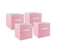 DII Non Woven Polyester Storage Bin, Pink Sorbet, Small Set of 4