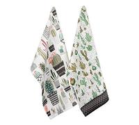 DII Oasis Collection, Dishtowel Set, Urban Cactus 2 Piece