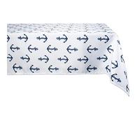 DII Outdoor Tablecloth, Seats 6 to 8 People Anchor Print, 60 x 84
