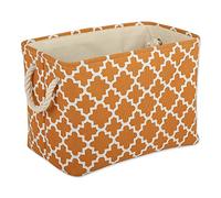 DII Polyester Container with Handles, Lattice Storage Bin, Large, Pumpkin Spice