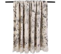 DII Printed Woven Throw, Cotton, Botanical, 50x60
