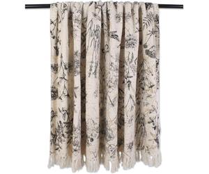 DII Printed Woven Throw, Cotton, Botanical, 50x60