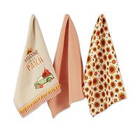 DII Pumpkin Spice Fall Kitchen Towels Collection Durable Cotton Cloth, Decorative and Absorbent, Dish Towel Set, 18x28, Truck, 3 Piece