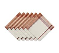DII Pumpkin Spice Plaid Collection Tabletop, Napkin Set, 20x20, 6 Piece