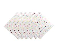 DII Reusable & Machine Washable, Cotton, Multicolor Confetti Dots, 20" x 20" (Set of 6)