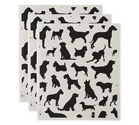 DII Reusable, Machine Washable & Dishwasher Safe, Biodegradable, Cotton, Dogs, 7.75 x 6.75