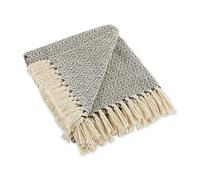 DII Rustic Farmhouse Cotton Diamond Blanket Throw with Fringe For Chair, Couch, Picnic, Camping, Beach, & Everyday Use, 50 x 60 - Fields of Diamond Mineral