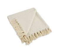 DII Rustic Farmhouse Cotton Diamond Blanket Throw with Fringe For Chair, Couch, Picnic, Camping, Beach, & Everyday Use, 50 x 60 - Fields of Diamond Natural