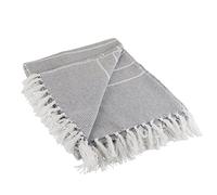 DII Rustic Farmhouse Thin Stripe Woven Throw, 50x60, Gray