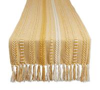 DII Table Runner Collection, Cotton, Honey Gold, 15x72 (15x77, Fringe Included)