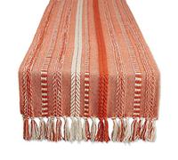 DII Table Runner Collection, Cotton, Vintage Red, 15x108 (15x113, Fringe Included)
