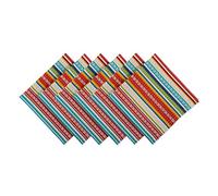 DII Tabletop Collection 100% Cotton, Machine Washable, Indoor/Outdoor Perfect for Everyday Use, Dinner Parties, Picnics or Barbeques, Napkin Set, Baja Stripe 6 Count