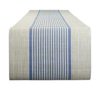 DII Tabletop Collection, 70% PVC 30% Polyester, French Blue Middle Stripe, Table Runner