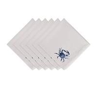 DII Tabletop, Cotton, Blue Crab, 20" x 20" (Set of 6)