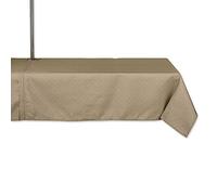 DII Tonal Lattice, Polyester, Stone, Zipper Tablecloth, 60x84
