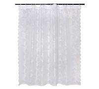 DII Translucent Lace Shower Curtain, 72x72, Flower Blossom White