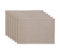 DII Two-Toned Collection Tabletop, Placemat Set, Stone 6 Piece