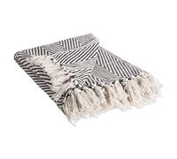 DII Urban Chevron Woven Throw, Cotton, Mineral, 50x60