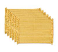 DII Variegated Tabletop Collection, Placemat Set3x19, Apricot, 6 Piece