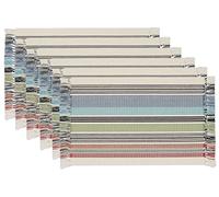 DII Variegated Tabletop Collection, Placemat Set3x19, Mediterranean, 6 Piece