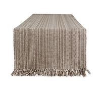 DII Variegated Tabletop Collection, Table Runner, 13x72, Mushroom