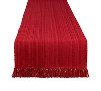 DII Variegated Tabletop Collection, Table Runner3x108, Tango Red