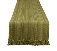 DII Variegated Tabletop Collection, Table Runner3x72, Olive Green