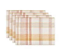 DII Veranda Plaid Collection Decorative Cotton Everyday Tabletop, Placemat Set, 13x19, 4 Count