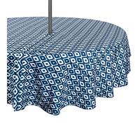 DII Water Resistant, All Weather, Polyester, Blue, 60" Round w/Zipper