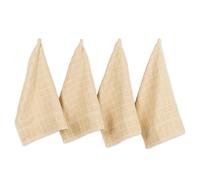 DII Windowpane Dishtowel Set, Cotton, Pebble Solid, 16x26