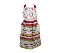 DII Women's Christmas Kitchen Apron Adult Size, Cooking, Baking or Crafting, Adjustable with Large Pockets, One Size, Whisk You A Merry Christmas