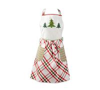 DII Women's Christmas Kitchen Apron Adult Size, Cooking, Baking or Crafting, Adjustable with Large Pockets, One Size, Jolly Tree