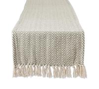 DII Woven Basic Tabletop Collection, Chevron Table Runner, 15x72, Artichoke
