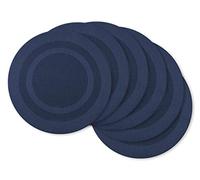 DII Woven Indoor Outdoor, Polyvinyl Chloride, Nautical Blue, Round Placemat Set, 13.75"