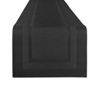 DII Woven Indoor Outdoor, Polyvinyl Chloride (PVC), Black, Table Runner, 14x72