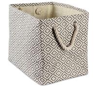 DII Woven Paper Storage Bin, Geo Diamond, Gray, Large Rectangle