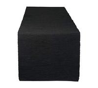 DII Woven Table Runner, Fabric, Black, 13x72