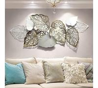 3D Metal Leaves Wall Art Decor for Living Room, 143cm Modern Luxury Wall Art Sculpture,Wall Hanging Decor for Bedroom Kitchen Bathroom