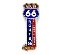 DiiliHiiri Route 66 Vintage Sign - Metal Sign Retro Illuminated with LED Lights Home Garage Restaurant Decoration | 60x23x5cm
